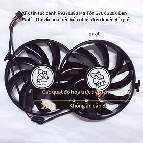 Phong cách mới nhất XFX XFX R9 370 380 Mozun 370X 380X Black Wolf-Evolution card đồ họa điều khiển nhiệt độ làm mát quạt kép