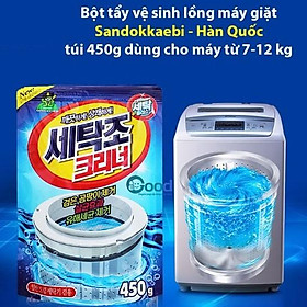 Bột Tẩy Lồng, Vệ Sinh Máy Giặt Hàn Quốc Gói 450g Tẩy Rửa Cực Mạnh