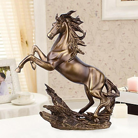Resin Horse Sculpture Horse Figurine Ornament for Office Tabletop Decoration