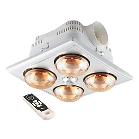 Đèn Sưởi 4 Bóng Heizen Hans Loại Âm Trần Có Điều Khiển Từ Xa (1100W) - Hàng chính hãng