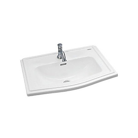 Mua Chậu rửa lavabo dương vành TOTO LW781CJ. Công nghệ men sứ Cefiontect siêu bền và chống khuẩn -Vật liệu xây dựng Big H