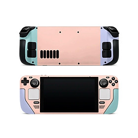 Mua Skin decal dán Steam Deck mẫu phối màu pastel xanh - hồng - tím (dễ dán  đã cắt sẵn chuẩn theo khuôn máy)