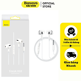 Tai nghe dây 3.5mm Baseus Encok H18 Wired Earphones- Hàng chính hãng