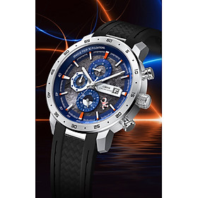 Đồng hồ nam chính hãng LOBINNI L16072-1 full box,hàng mới 100% ,kính sapphire chống nước,chống xước,dây cao su xịn ,kiểu dáng thể thao 3 núm ,size mặt to