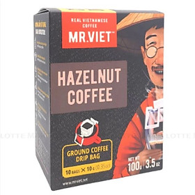 Cà phê rang xay phin giấy/ túi lọc Hazelnut hương hạt dẻ - Mr Viet Coffee (10 gói/hộp x 10g)