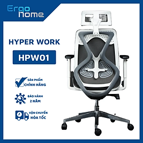 Ghế công thái học xoay văn phòng HyperWork HPW01 Ergohome, ghế làm việc thiết kế đẹp, đệm lưới êm thoáng mát, ngả 125 độ, bảo vệ cột sống, giảm đau mỏi lưng