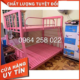 Giường tầng khung hộp vuông 4-8 trên 1m2x2m dưới 1m4x2m - hCm.