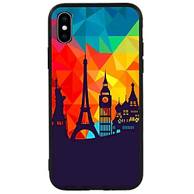 Ốp lưng viền TPU cho Iphone XS - Travelling
