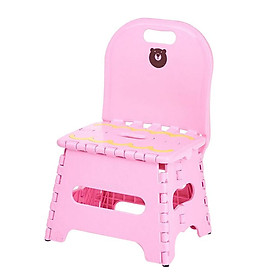 Kids  Foldable Chair Folding Step Stool with Backrest