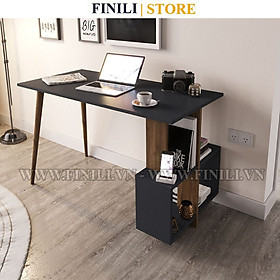 Mua Bàn làm việc FINILI kết hợp kèm kệ sách chân gỗ hiện đại FLNO880