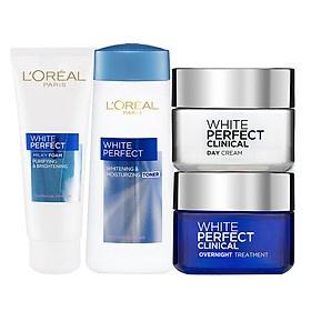 Bộ 4 Bước Dưỡng Trắng Và Ngăn Ngừa Nám Chuyên Sâu L'oreal Paris