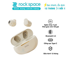 Tai nghe bluetooth không dây nhét tai Rockspace EB900 TWS có mic - Hàng chính hãng bảo hành 12 tháng