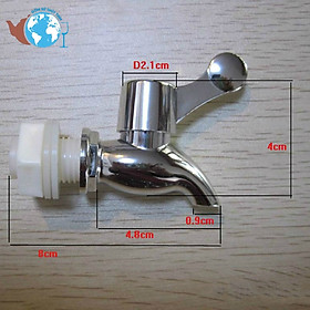 Vòi Nhựa Dùng Cho Bình Thủy Tinh Ngâm Sâm Ren 16mm.