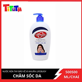 Nước Rửa Tay Lifebuoy Dưỡng Ẩm Bảo Vệ Khỏi 99.9% Vi Khuẩn Gây Bệnh Với Ion Bạc+ Hỗ Trợ Cùng Đề Kháng Da Tự Nhiên Chai 450g