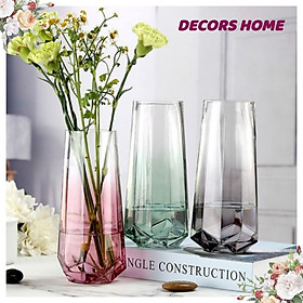 Mua Lọ hoa thủy tinh cao cấp Lady màu độc đáo trang trí nhà cửa văn phòng cao 22cm EXTRA