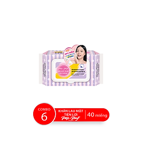 Combo Bao Khăn Khô Lau Mặt Cao Cấp POP-PUF 100% Cotton, 40 Miếng/Bao