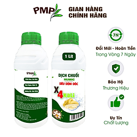 Hình ảnh Combo 2 Chai Dịch Chuối Humic PMP Vi Sinh Chuyên Dùng Cho Hoa Hồng, Rau Sạch 1L/Chai