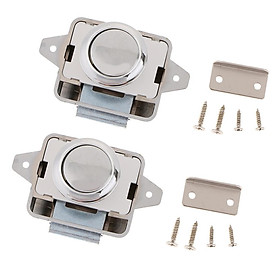 2 Pieces Push Button Catch Lock Latch for Motorhome Trailer Boat Cabinet New