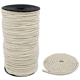 Dây làm handmade Macrame 3 xoắn , 100% cotton mềm tự nhiên để làm sản phẩm thủ công treo tường, Móc treo cây, giá sách, trang trí nhà cửa