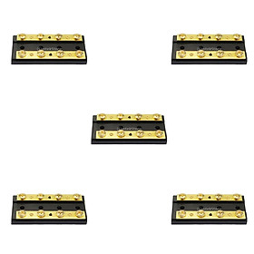 5 Pieces Engine Boat Duel Buss Bar Block 8 Terminal 32V60A Dual Bus Bar