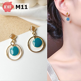 Bông tai nữ phong cách Hàn Quốc, khuyên tai tròn, Trang sức Bé Heo BHBT461