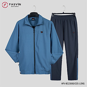 Bộ quần áo gió nam 2 lớp FASVIN BC23593.HN vải thể thao cao cấp lót vải thun hàng chính hãng