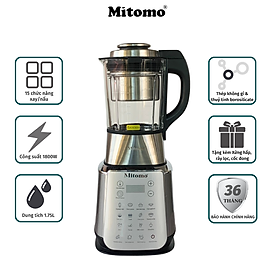 Máy làm sữa hạt đa năng chuyên dụng Mitomo MSH-539V1, công suất 1800W, hàng chính hãng bảo hành 3 năm toàn quốc