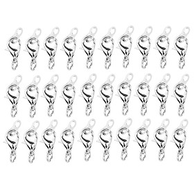 30 Pieces Lobster Claw Clasps with Connectors Rings Jewelry Findings gold