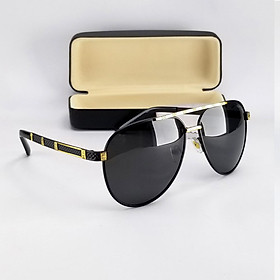 Mắt kính mát nam DKY70024D màu đen. Tròng Polarized phân cực chống tia UV, gọng kim loại không gỉ.