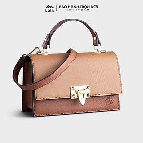 Túi Lata ( Thời trang nữ dự tiệc phối khóa - Túi đeo chéo da HN86 )