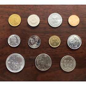 Mua Bộ xu đầy đủ 11 quốc gia Đông Nam Á  xu mới kèm túi gấm bình an.