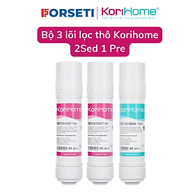 Combo 3 lõi lọc Korihome - 2 lõi Sediment và 1 lõi Pre-cacbon - Hàng chính hãng