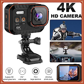 Camera hành động DV 4K 60FPS Có màn hình điều khiển từ xa Camera thể thao chống nước Đầu ghi ổ đĩa Máy quay video thể thao Mũ bảo hiểm Màu sắc: Máy ảnh