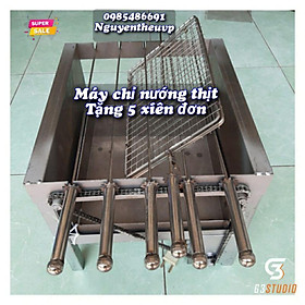 Mua Máy nướng thịt mini lò quay gà vịt mô tơ tự động bếp nướng than hoa (có 2 loại máy thép và máy Inox)
