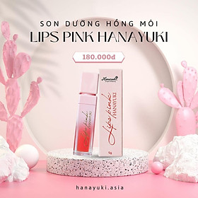 Son môi Hanayuki Lips Pink giúp làm hồng giảm thâm, dưỡng mềm 