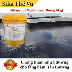 Chống thấm nhựa đường cho tầng hầm, sân thượng - Sikaproof Membrane (thùng 6kg) 