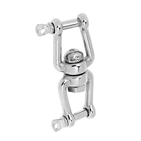 4-8pack 304 Marine Grade Stainless Steel Chain Anchor Swivel Jaw - Jaw Silver M5