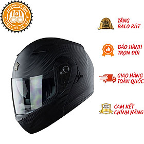 Mũ Fullface Royal M179 lật hàm sơn vân carbon, bảo hành chính hãng 12 tháng