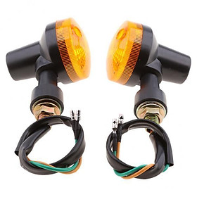 2x12V Universal Motorcycle Turn Signal Light Round Indicator Lamp Type 1