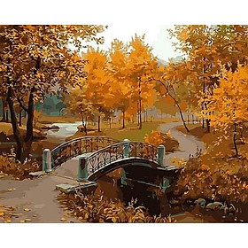 Mua Tranh tô màu theo số Tranh sơn dầu số hoá hình phong cảnh 9 size 40*50cm kèm khung