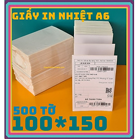 Mua Giấy Decal in nhiệt tự dính khổ A6 Khổ 100 x 150 mm 500 tờ dạng tệp  Giấy in mã vạch