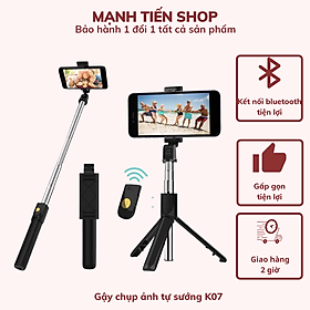 Gậy chụp hình tự sướng K07 kèm nút bluetooth điểu khiển từ xa hàng TiMa.lala - hàng chính hãng