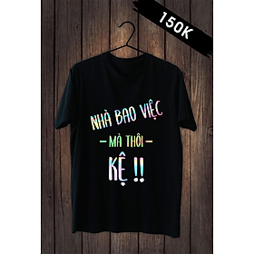 Áo Thun Phản Quang Nhà bao việc, Áo Thun Cotton 75%, Áo From Rộng, Áo Thun Unisex, thời trang đường phố