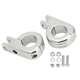 Highway Foot Peg Clamps Mount Kit for Harley 1-1/2'' 38mm Bar Engine Guard