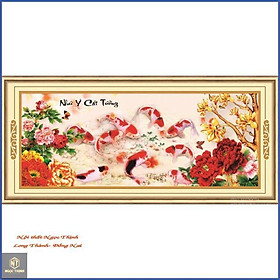 Mua Tranh thêu chữ thập cá 3D AL53498 |115x52cm|