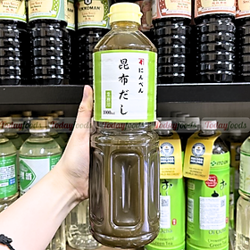 Nước dùng Dashi Tảo Bẹ Kombu Dashi Ninben (Nhật Bản) 1 Lít - Không chất bảo quản - Chay dùng được