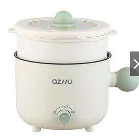 Mua Nồi điện mini 2 tầng LISHIDAI cho 1-2 người ăn - Chiên  xào  luộc  nấu cơm tặng kèm khay hấp inox (LIS03)
