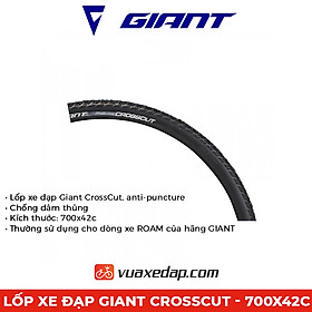 Hình ảnh Lốp xe đạp Giant CrossCut, anti-puncture, 700x42c