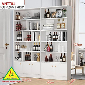 Mua TỦ KỆ TRANG TRÍ KIÊM VÁCH NGĂN VNTT01 - Nội thất lắp ráp Viendong Adv