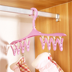 Mua Móc Phơi Đồ  Móc Treo 8 Kẹp Đa Năng ( Giao màu ngẫu nhiên)